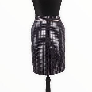 The Limited Polka Dot Navy White Pencil Skirt 10